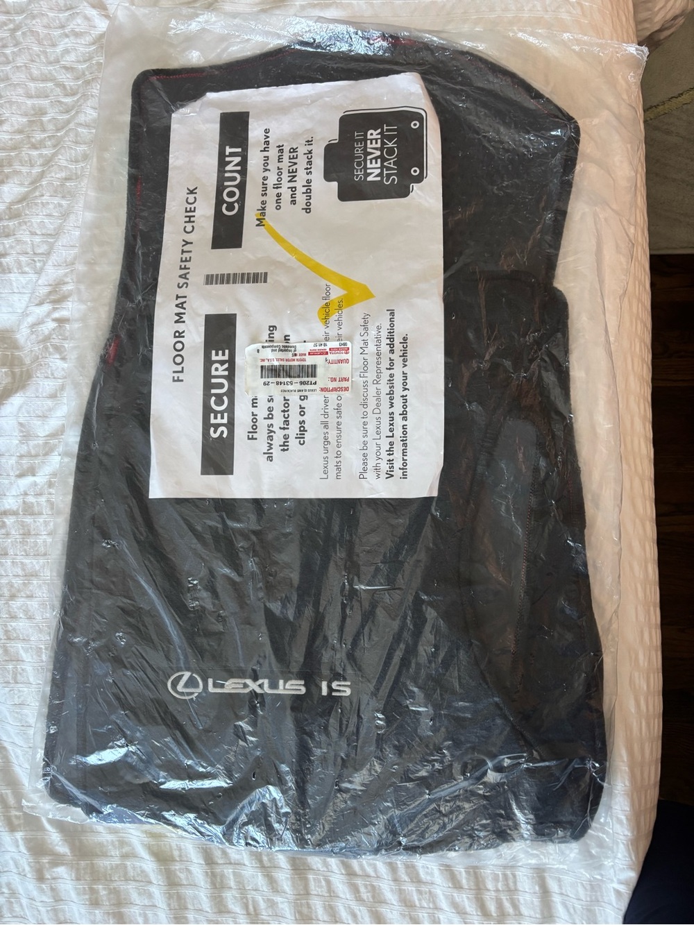 Lexus IS Branded Black Floor Mats - All-Weather Protection